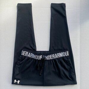 Under Armour Black Leggings Women YSM HeatGear Athletic Workout Pants Stretch